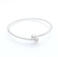Sterling Silver Bangle - Crossover Style