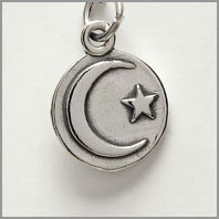 Moon and Star Disk Charm