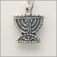 Jewish Charm - Temple Menorah