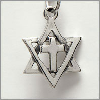 Star of David with Cross Charm