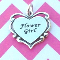 Heart Charm - Flower Girl