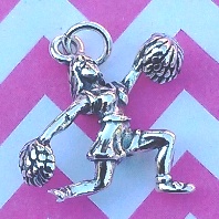 Cheerleader Charm- Medium with Poms