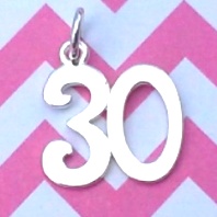 Number 30 Charm