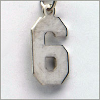 Number 6 Charm - Jersey Style