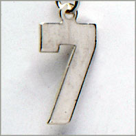 Number 7 Charm - Jersey Style