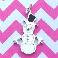 Snowman Charm with Enamel