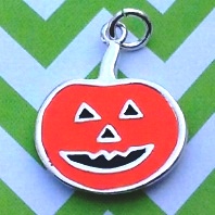 Jack O'Lantern Charm with Enamel