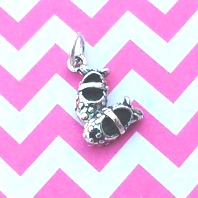 Baby Shoes Crossed Charm