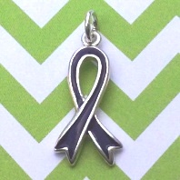 Purple Awareness Ribbon Charm