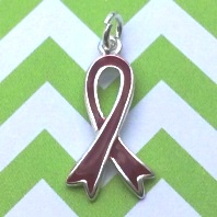 Red Awareness Ribbon Charm