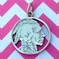 Indian Head Buffalo Nickel Charm