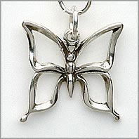 Butterfly Charm with Cut Out Wings