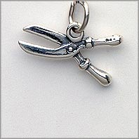 Shears Charm  Smooth Handle