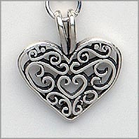 Heart Charm Filigree