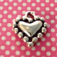 Heart Charm - Small with beads
