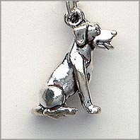 Sitting Lab Dog Charm